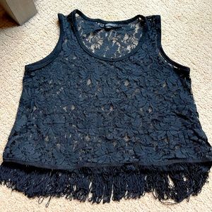Lace Fringe Top